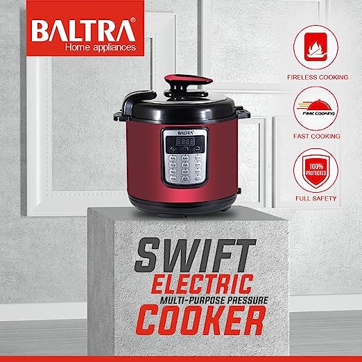BALTRA SWIFT Electric Multi purpose Cooking Pot Pressure Cooker 2.2 Ltr (700 Watt) BALTRA SWIFT Electric Multi purpose Cooking Pot Pressure Cooker 2.2 Ltr (700 Watt)